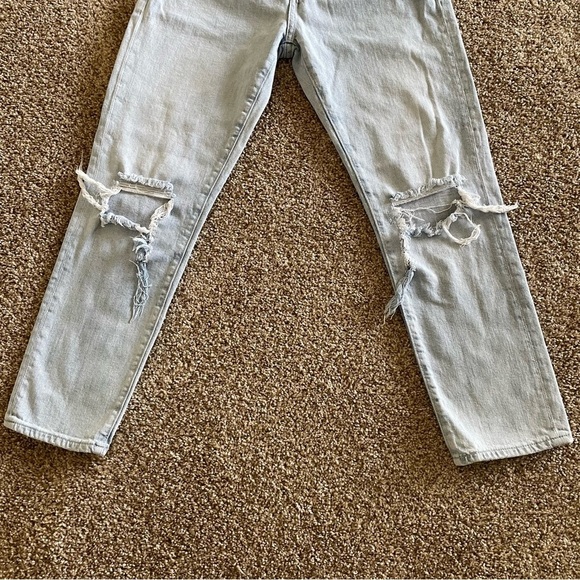 AG Adriano Goldschmied Ex Boyfriend Sloughy Slim Jeans Womens 25 R Ripped Skate - Picture 7 of 16
